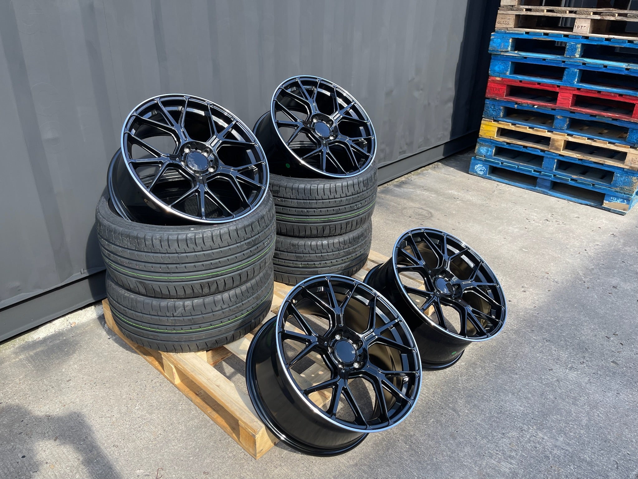18" AMGT-63 style wheels Black polished lip 5x112 fits Mercedes Benz
