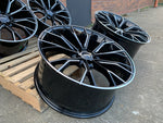 20" G30 Performance 669M style Black Machine Milled 5x112 Staggered Alloy Wheels Black Polished New BMW 5 6 7 8 Series