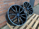 20" G30 Performance 669M style Black Machine Milled 5x112 Staggered Alloy Wheels Black Polished New BMW 5 6 7 8 Series