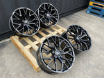 18”  S6 style wheels Gloss Black 5x112 fits Audi VW