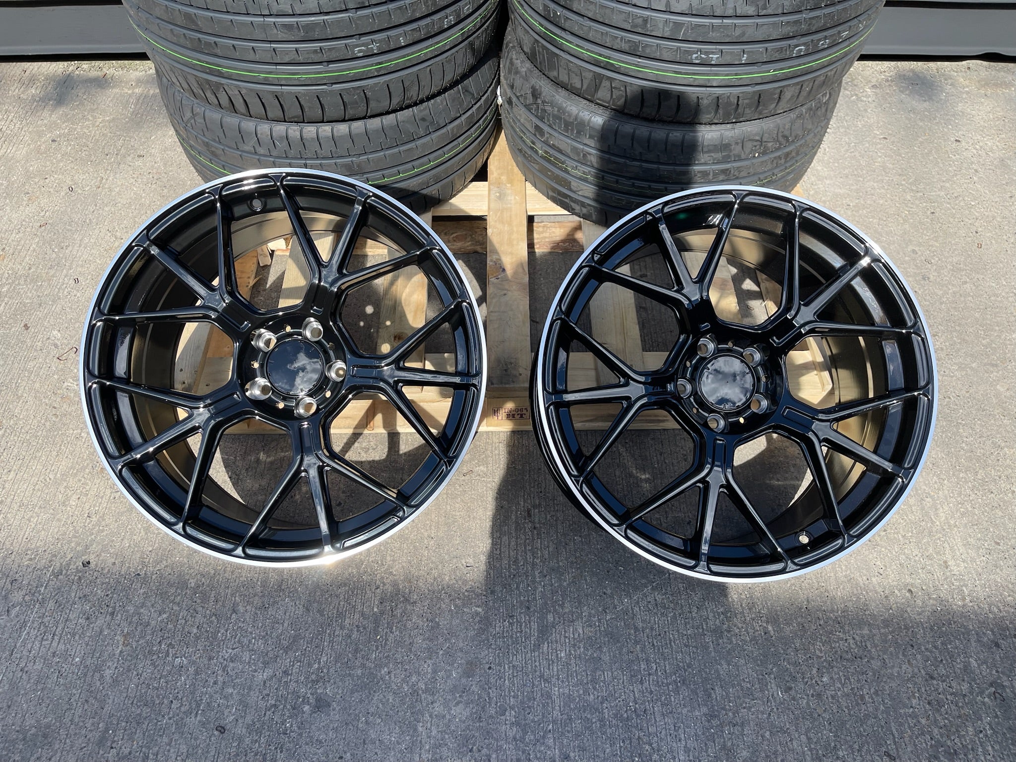 18" AMGT-63 style wheels Black polished lip 5x112 fits Mercedes Benz