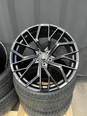 18”  S6 style wheels Gloss Black 5x112 fits Audi VW