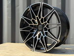 19" 826M G80 Competition Style Staggered Alloy Wheels Black polished BMW 3 4 5 Series