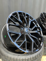 18”  S6 style wheels Gloss Black 5x112 fits Audi VW