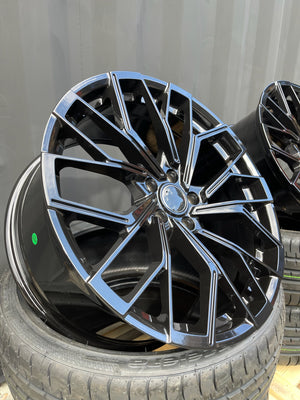 18”  S6 style wheels Gloss Black 5x112 fits Audi VW