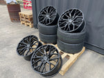 18”  S6 style wheels Gloss Black 5x112 fits Audi VW