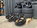 20" Aluwerks XT2-FF wheels Black fits Audi BMW Mercedes VW Ford Vauxhall