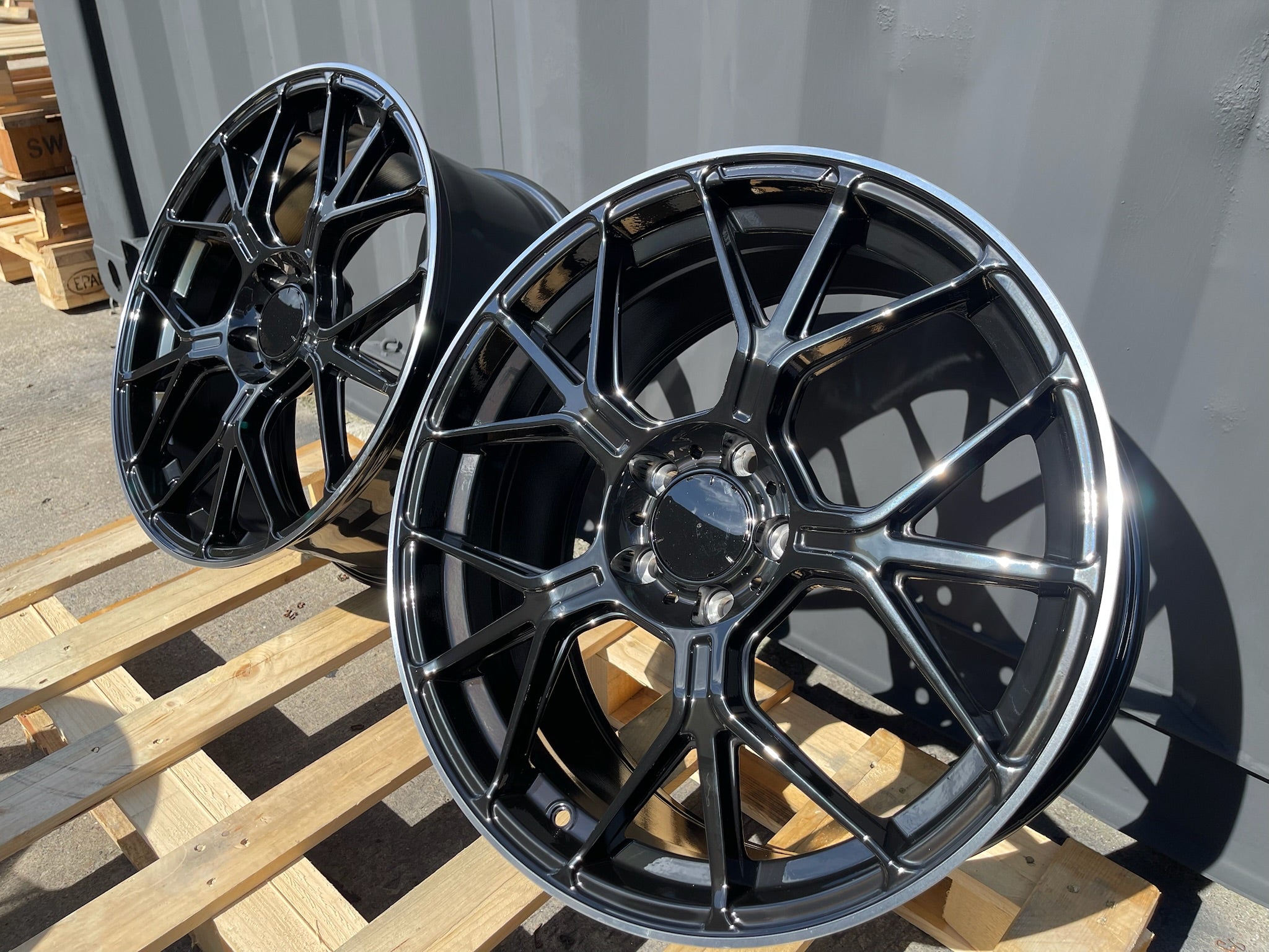 18" AMGT-63 style wheels Black polished lip 5x112 fits Mercedes Benz