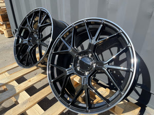 18" AMGT-63 style wheels Black polished lip 5x112 fits Mercedes Benz