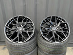 18”  S6 style wheels Gloss Black 5x112 fits Audi VW