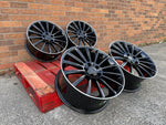 18" Twist style wheels Black machined lip 5x112 fits Mercedes Benz