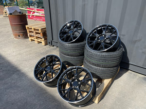 18" AMGT-63 style wheels Black polished lip 5x112 fits Mercedes Benz