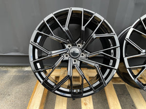 18”  S6 style wheels Gloss Black 5x112 fits Audi VW