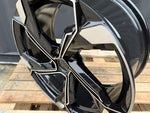 18” Etron style wheels Black Polished face  5x112 et42 fits Audi A3 VW Golf