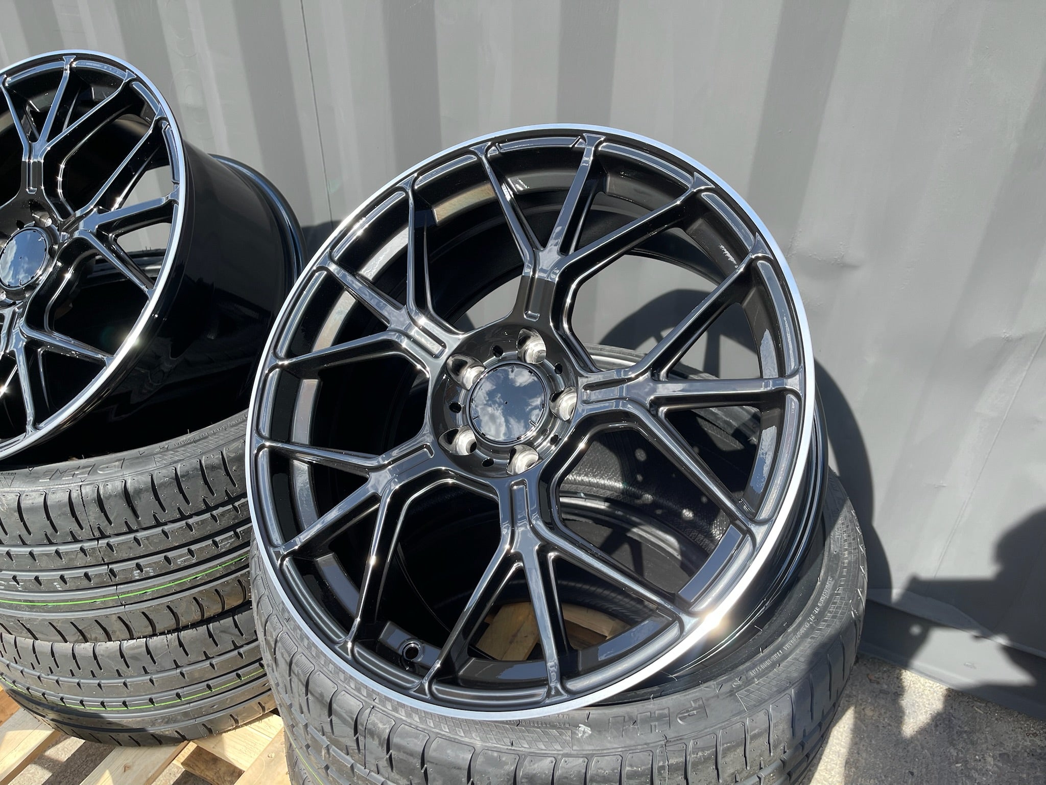 18" AMGT-63 style wheels Black polished lip 5x112 fits Mercedes Benz