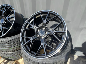 18" AMGT-63 style wheels Black polished lip 5x112 fits Mercedes Benz