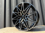 19" 826M G80 Competition Style Staggered Alloy Wheels Black polished BMW 3 4 5 Series