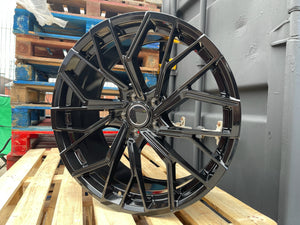18”  S6 style wheels Gloss Black 5x112 fits Audi VW