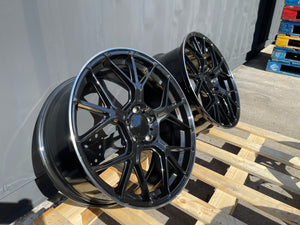 18" AMGT-63 style wheels Black polished lip 5x112 fits Mercedes Benz