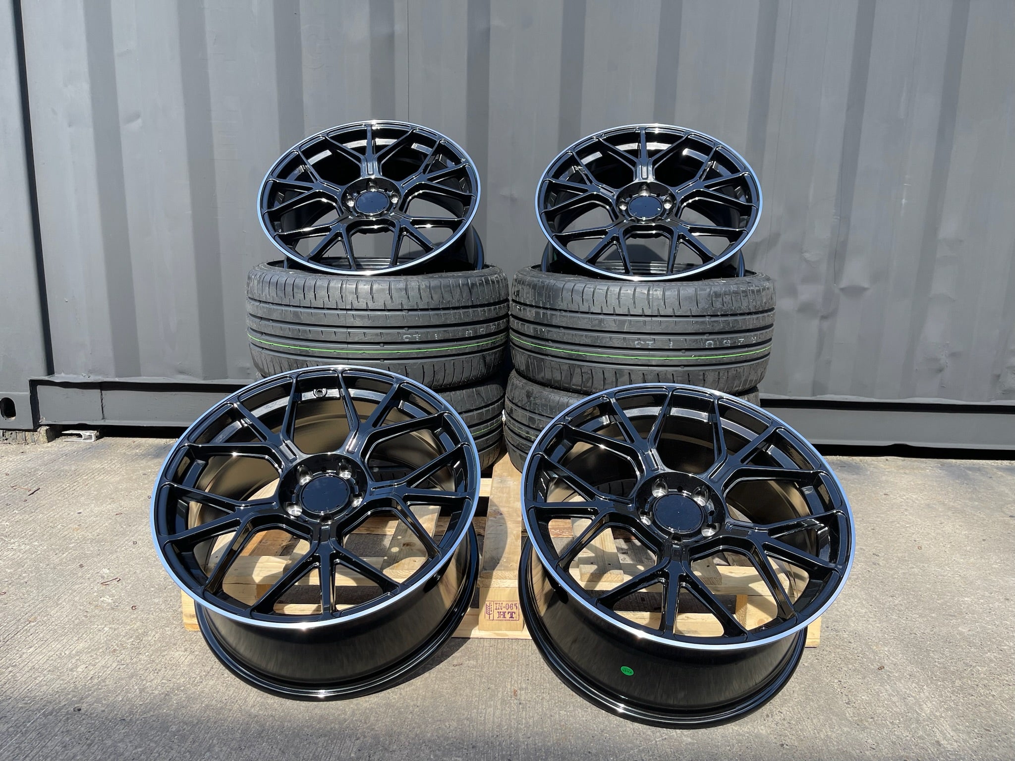 18" AMGT-63 style wheels Black polished lip 5x112 fits Mercedes Benz