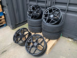 20" Aluwerks XT2-FF wheels Black fits Audi BMW Mercedes VW Ford Vauxhall