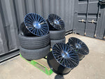 20" Maybach style wheels Gloss Black machined face 8.5 and 9.5 5x112 fits Mercedes Benz BMW Audi
