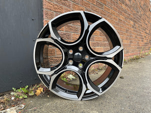 18” Queenstown Gti Golf R style wheels Black polished 5x112 fits Volkswagen