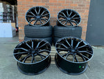 20" G30 Performance 669M style Black Machine Milled 5x112 Staggered Alloy Wheels Black Polished New BMW 5 6 7 8 Series
