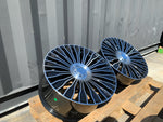 20" Maybach style wheels Gloss Black machined face 8.5 and 9.5 5x112 fits Mercedes Benz BMW Audi
