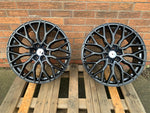 19" Aluwerks RST-Mesh NEW Transit MK9-2024 style wheels Gloss Black 6x120 fits Transit Custom Van