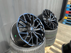 18”  S6 style wheels Gloss Black 5x112 fits Audi VW