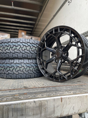 20" Aluwerks Octane Flow form style wheels Black 6x139.7 fits Ranger, Wildtrak, Raptor 1000KG HIGH LOAD