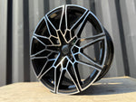 19" 826M G80 Competition Style Staggered Alloy Wheels Black polished BMW 3 4 5 Series