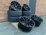 20" G30 Performance 669M style Black Machine Milled 5x112 Staggered Alloy Wheels Black Polished New BMW 5 6 7 8 Series