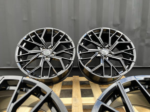 18”  S6 style wheels Gloss Black 5x112 fits Audi VW