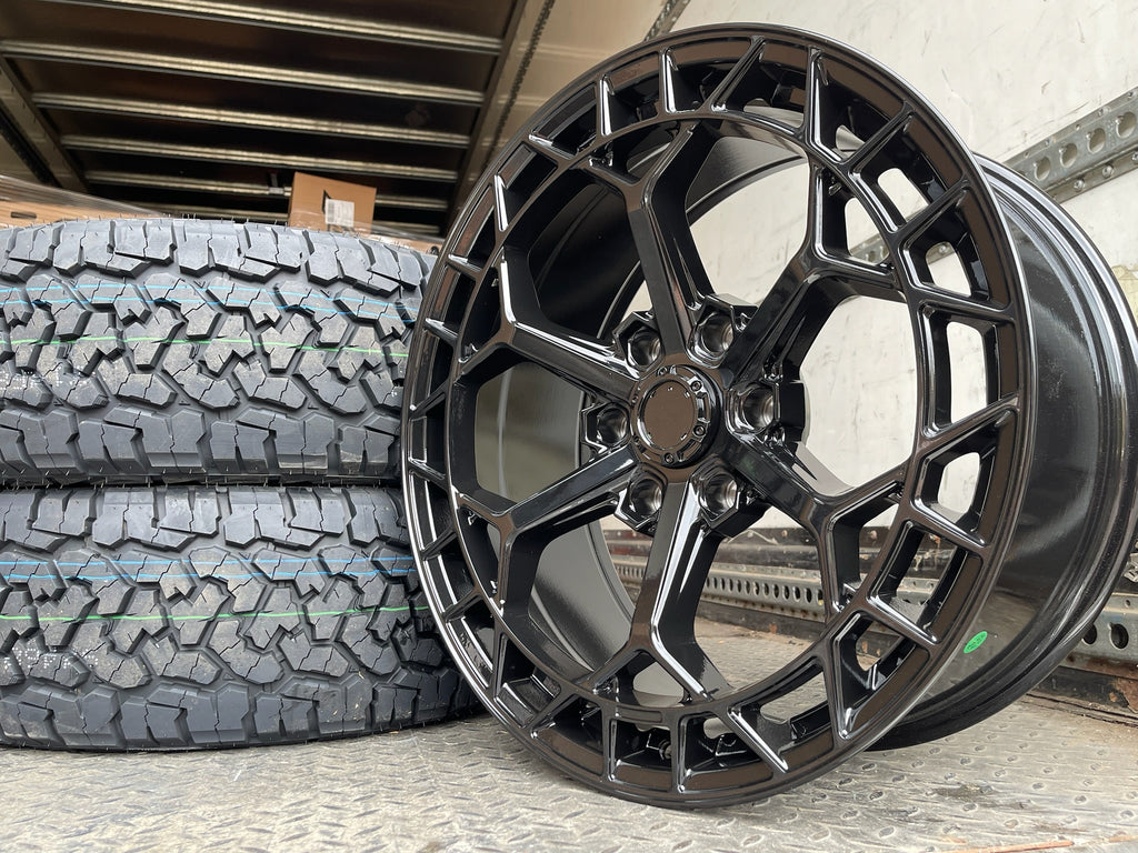 20" Aluwerks Octane Flow form style wheels Black 6x139.7 fits Ranger, Wildtrak, Raptor 1000KG HIGH LOAD