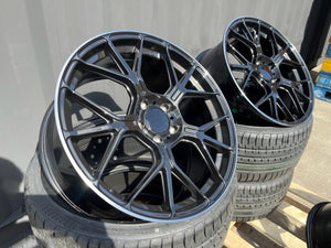 18" AMGT-63 style wheels Black polished lip 5x112 fits Mercedes Benz