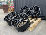 18”  S6 style wheels Gloss Black 5x112 fits Audi VW