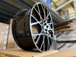 18” RS3 Perf mesh style wheels Black Polished face  5x112 et42 fits Audi A3 VW Golf