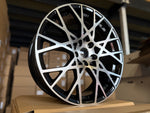 18” RS3 Perf mesh style wheels Black Polished face  5x112 et42 fits Audi A3 VW Golf