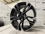 18”  S5 style wheels Gloss Black Machined face 5x112 fits Audi VW