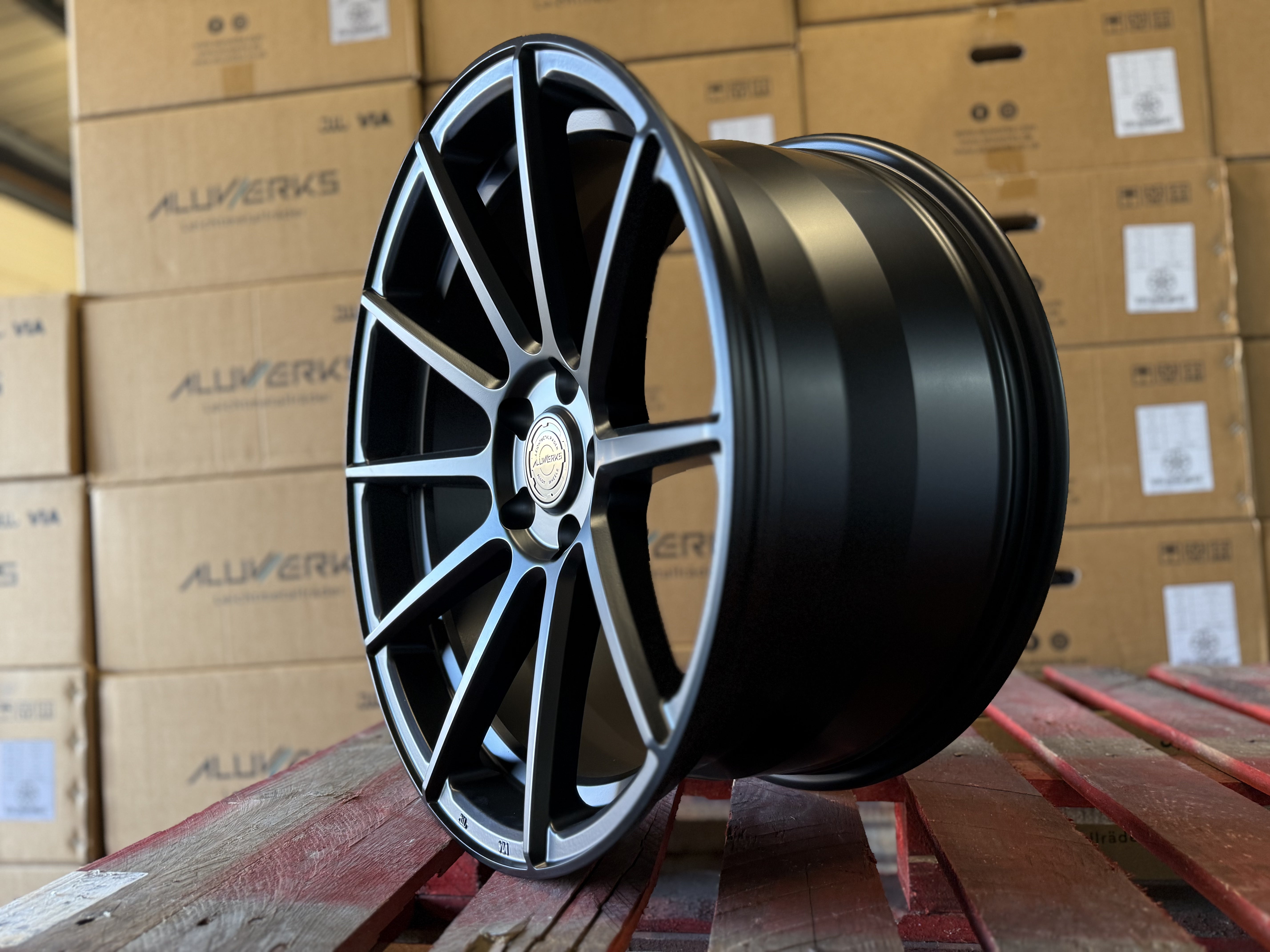 19" Aluwerks Turismo wheels Magneto Black fits Audi BMW Mercedes VW Ford Vauxhall