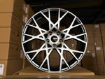 18” RS3 Perf mesh style wheels Black Polished face  5x112 et42 fits Audi A3 VW Golf