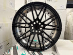 20" Aluwerks Koko wheels Black with machined barrel fits Audi BMW Mercedes VW T5 T6