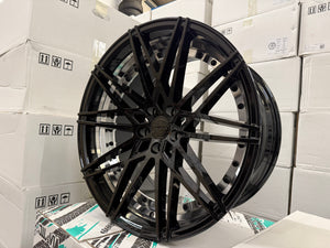 20" Aluwerks Koko wheels Black with machined barrel fits Audi BMW Mercedes VW T5 T6