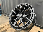 20" Aluwerks Supercharger Flow formed style wheels Black 6x139.7 fits Ranger, Wildtrak, Raptor 1000KG HIGH LOAD