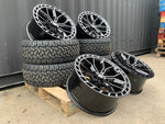 20" Aluwerks Supercharger Flow formed style wheels Black 6x139.7 fits Ranger, Wildtrak, Raptor 1000KG HIGH LOAD