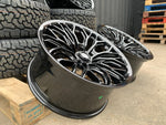 20" Aluwerks Nitro Flow formed style wheels Black 6x139.7 fits Ranger, Wildtrak, Raptor 1000KG HIGH LOAD