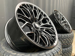 20" Aluwerks Nitro Flow formed style wheels Black 6x139.7 fits Ranger, Wildtrak, Raptor 1000KG HIGH LOAD