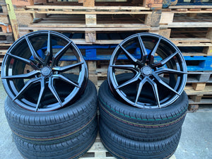 20" Aluwerks Spyder wheels Gloss Black fits Audi BMW Mercedes VW Ford Vauxhall Amarok